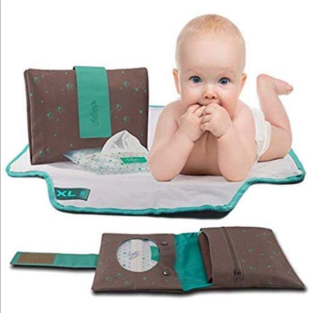 XL Portable Changing Pad and Diaper Clutch